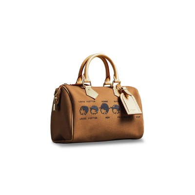 LOUIS VUITTON PHARRELL X NIGO SPEEDY BAG 25 BROWN IN CANVAS M15218 (25*15*15cm)